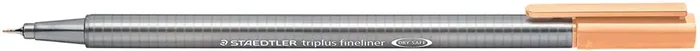 Staedtler Triplus Fineliner 334 Rotulador de Punta Fina – Trazo de 0.3mm – Tinta Base de Agua – Color Melocoton (10 uds)