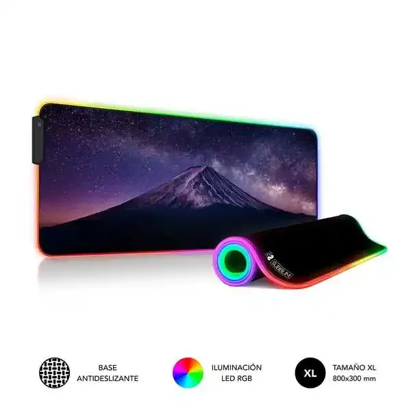 Subblim Alfombrilla LED Rgb – Modos y Efectos de Luces Personalizables – Tamaño Super Grande – Facil de Usar – Superficie Ultra Suave – Base Antideslizante – Color Varios