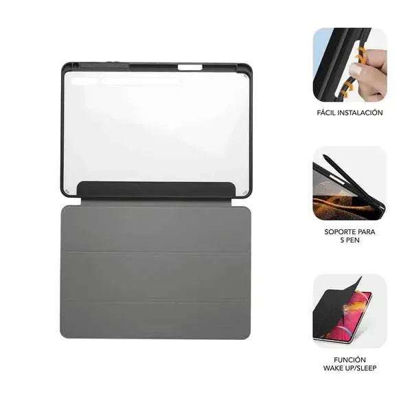 Subblim Funda Exclusiva para Samsung Galaxy Tab S9+/S9 FE+ 12,4? – Proteccion Total – Diseño Moderno – Material Resistente – Facil Instalacion – Angulos de Vision – Acceso a Funciones – Ultraligera – Interior Aterciopelado – Transporte Seguro – Ajuste