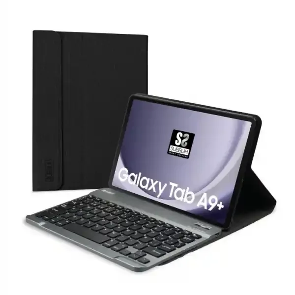Subblim Keytab Pro BT Funda Exclusiva + Teclado para Tablet Samsung Galaxy Tab A9+ 11? – Teclado Compacto Bluetooth – Cierre Magnetico – Conecta hasta 3 Dispositivos – Color Negro