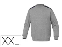 Sudadera Deltaplus sweat olino con refuerzo en espalda y codos gris talla OLINOGRXX