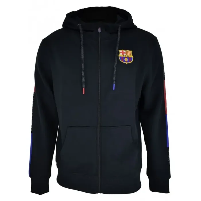 Sudadera Hoodie Fútbol Club Barcelona con gorro y cremallera Barça dark adulto producto oficial