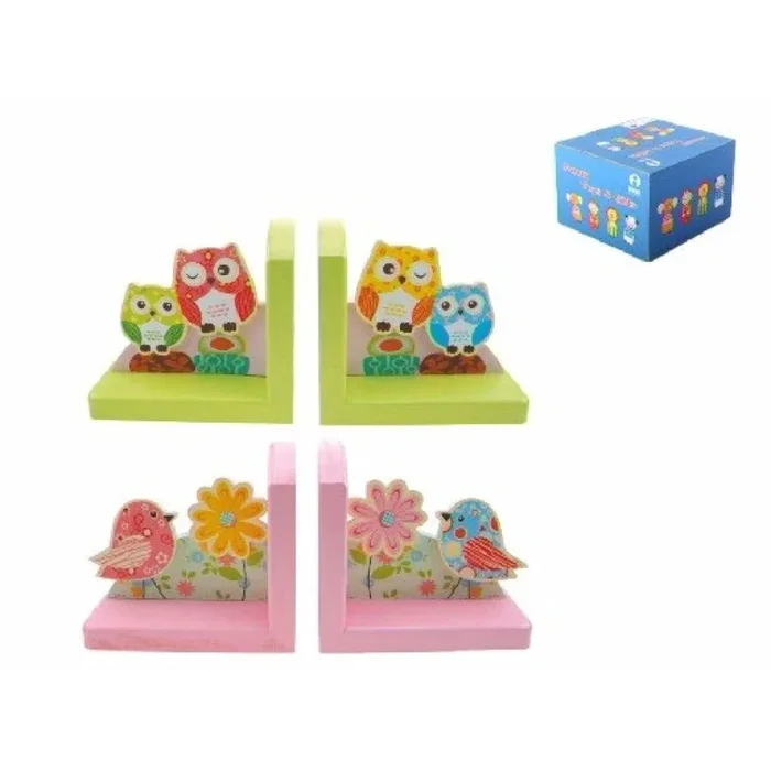 ¨SUJETALIBROS MADERA INFANTIL NIÑA SET 2