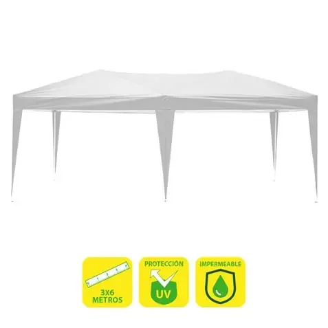 Sungarden Carpa Plegable Acero 3x6m – Color Blanco