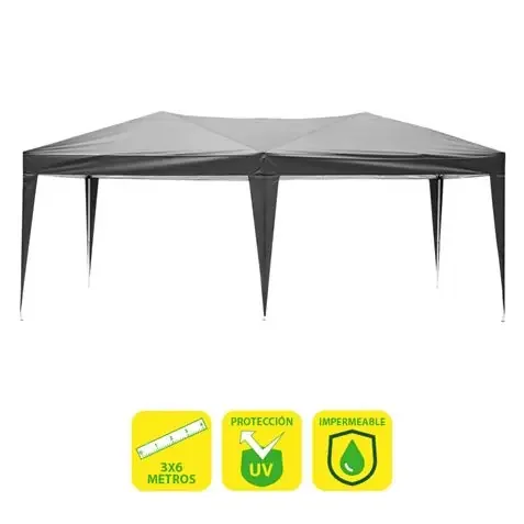 Sungarden Carpa Plegable Acero 3x6m – Color Gris