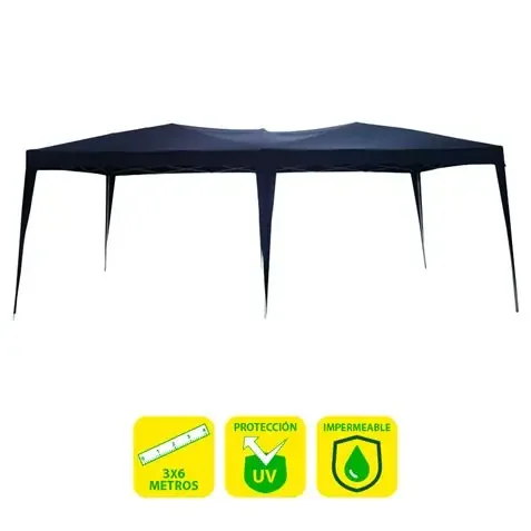 Sungarden Carpa Plegable Acero 3x6m Azul Oscuro – Color Azul