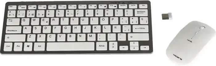 Tacens Combo Teclado y Raton Inalambrico – Sensor Optico 1200-2000 DPI – Alcance 10m – Teclas Multimedia – Compatible Windows/Mac/Linux – Color Varios