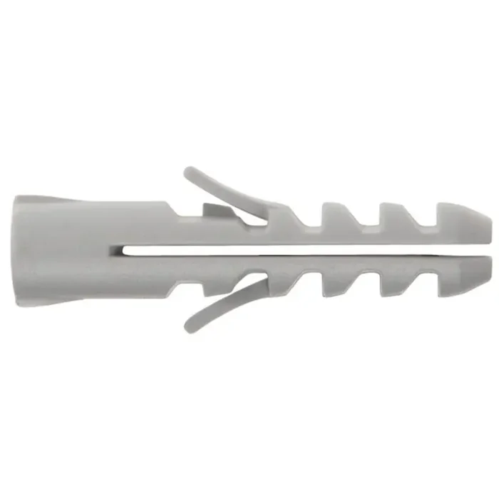 Taco Nylon Tradicional Gris 4 mm. (Caja de 200 piezas)