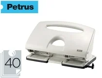 Taladrador Petrus 505 De Metal Color Gris 4 Punzones Capacidad 40 Hojas 623361