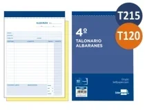 Talonario albaranes T-120 T215, duplicado, original y copia, 144×210