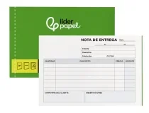 Talonario Liderpapel entregas 8º original y copia t228 apaisado 18176
