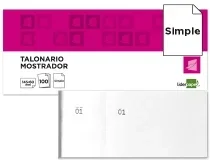 Talonario Liderpapel Mostrador 60×145 Mm Tl02 Blanco Con Matriz 22956