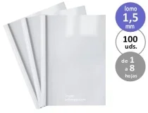 Tapa De Encuadernacion Termica De Pvc Y Cartulina Lomo De 1,5mm Caja Gbc Tc080070 , Blanco