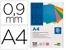 Tapa Encuadernacion Liderpapel Carton A4 0,9mm Rosa Fluor Paquete De 50 Unidades 166058