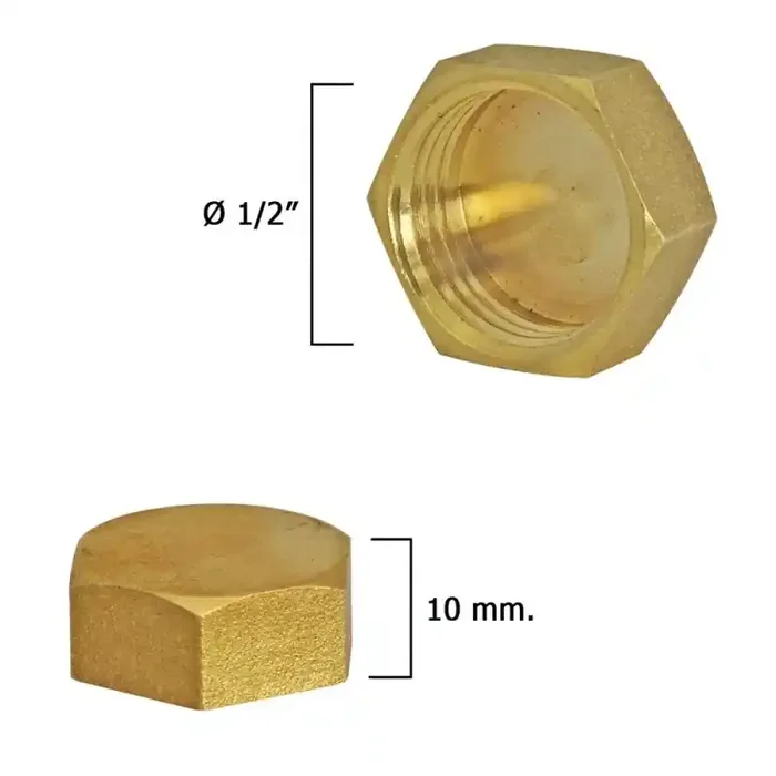 Tapón Ciego Hembra Latón 1/2″