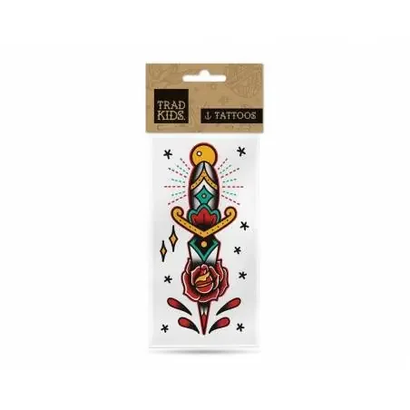 Tatuaje Temporal con tintes vegetales DAGGER – TRADITIONAL KIDS
