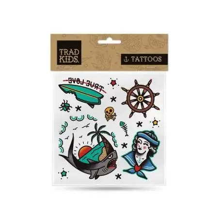 Tatuajes Temporales con tintes vegetales MARINE- TRADITIONAL KIDS