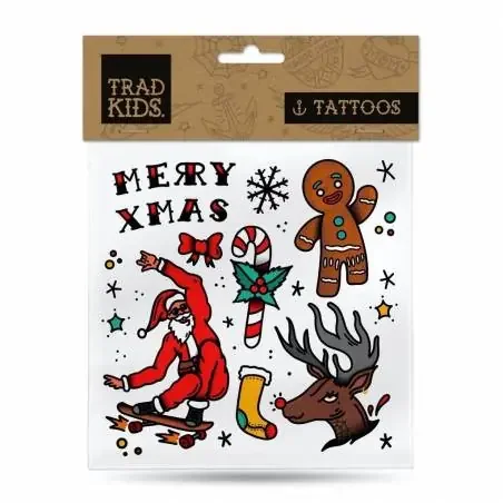 Tatuajes Temporales con tintes vegetales MERRY XMAS- TRADITIONAL KIDS