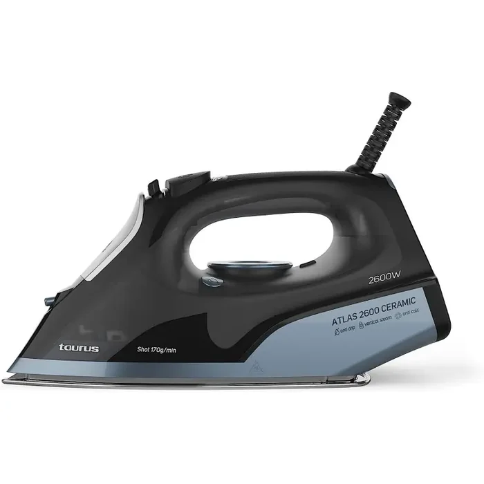 Taurus Atlas Ceramic 2600 – Plancha de vapor. 2600W Suela cerámica. Golpe vapor 170g/min A+