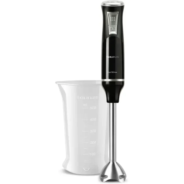 Taurus Bapi 750 Inox – Batidora de mano, 750W, regulador de 20 velocidades ajustable con vaso medidor