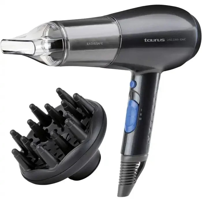 Taurus Lyss 2300, Secador de Pelo Ionico 2200 W, 2 Velocidades, 3 Temperaturas, Aire Frío, Concentrador Y Difusor