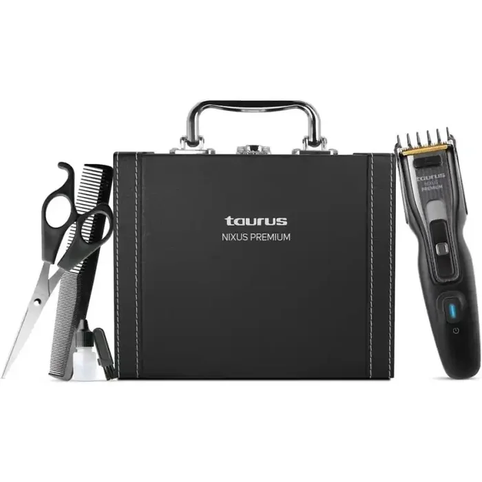 Taurus Nixus Premium – Cortapelos con peine guía de 7 posiciones, uso con y sin cable, cuchillas de titanio, cabezal desmontable