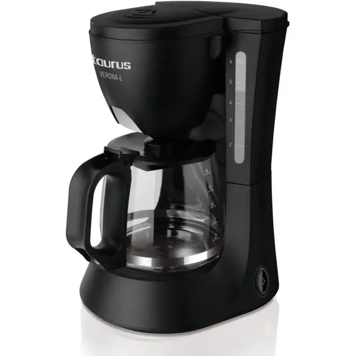Taurus Verona – Cafetera de goteo, capacidad 6 tazas, jarra de cristal
