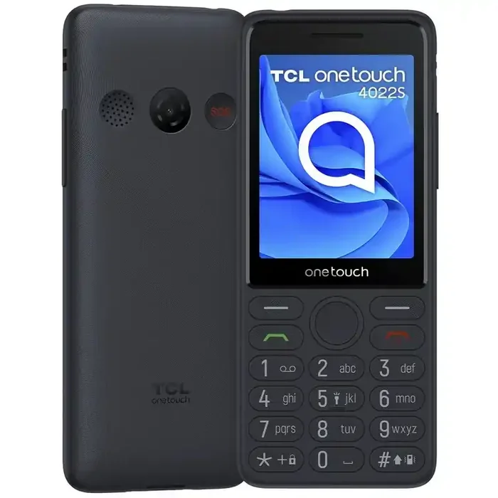 TCL One Touch 4022s Telefono Movil Pantalla 2.8″ Bluetooth – Especial para Personas Mayores – Base de Carga – Boton SOS – Color Gris