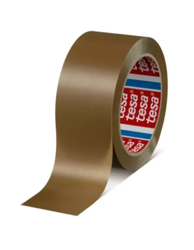 Tesa 4100 Precinto de Embalar Resistente 50mm x 66 Metros – PVC Rugoso – Adhesivo Potente – Color Marron (6 uds)
