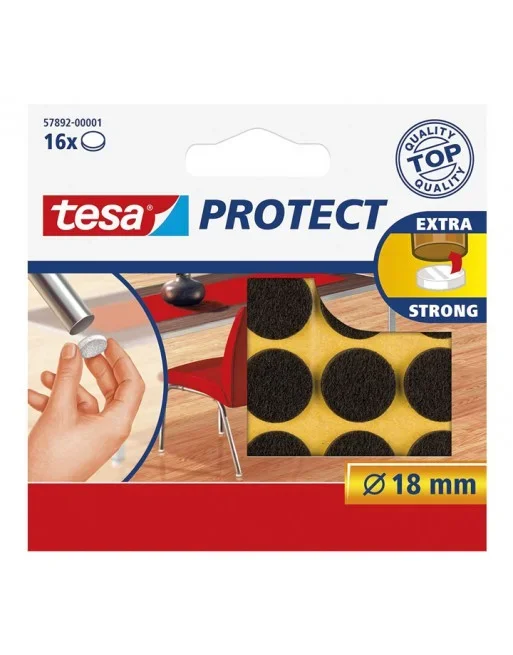 TESA FIELTRO CIRCULAR ANTI RASGUÑO 16UN. MARRON Ø18MM – 57892-00001-01