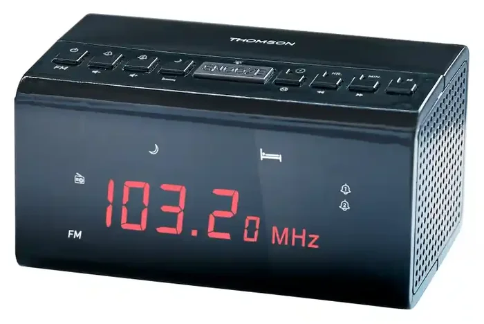 Thomson CR50 Radio Reloj Despertador – Alarma Dual – Color Negro