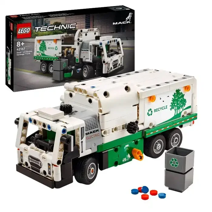 Tienda de juguetes Camión de Residuos Mack LR Electric LEGO Technic 42167 contiene 503 piezas – edad apartir de 8+ años