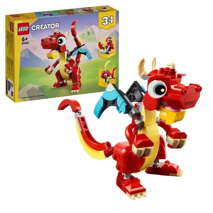 Tienda de juguetes Dragón Rojo LEGO Creator 31145 contiene 149 piezas – edad apartir de 6+ años