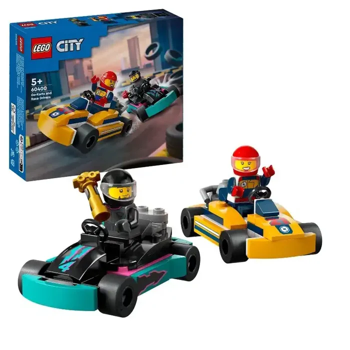 Tienda de juguetes Karts y Pilotos de Carreras LEGO City Great Vehicles 60400 contiene 99 piezas – edad apartir de 5+ años