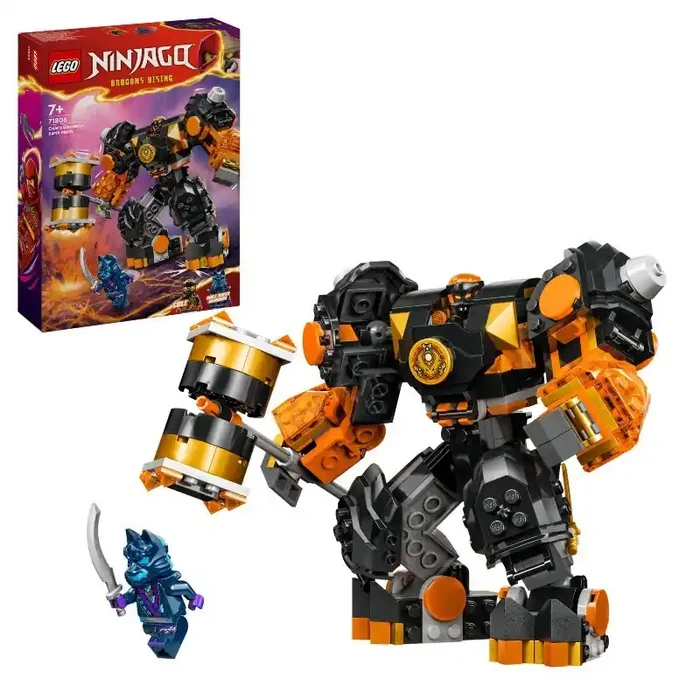 Tienda de juguetes Meca Elemental de la Tierra de Cole LEGO NINJAGO 71806 contiene 235 piezas – edad apartir de 7+ años