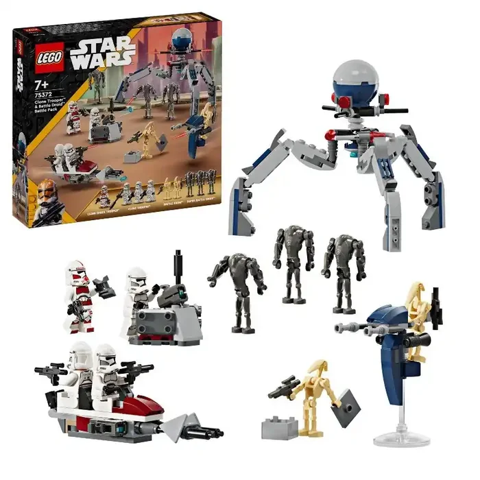 Tienda de juguetes Pack de Combate Soldado Clon y Droide de Combate LEGO Star Wars 75372 contiene 215 piezas – edad apartir de