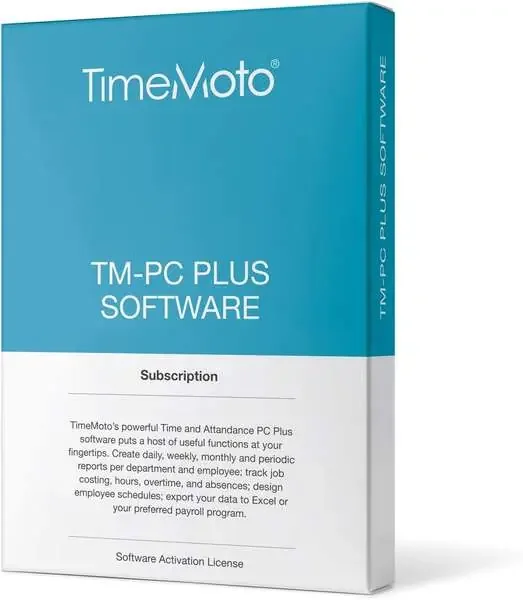 Timemoto PC Software Plus – para PC – Gestion de Tiempo y Asistencia – Control de Acceso – Informes Detallados