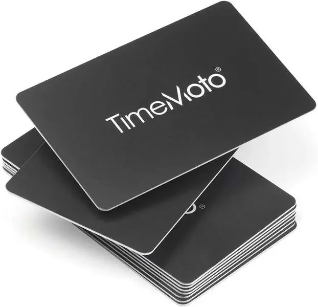 Timemoto RF-100 Pack de 25 Tarjetas de Identificacion RFID – Tamaño de Tarjeta de Credito – Distancia de Deteccion de 7cm – Compatible con todos los Terminales Timemoto