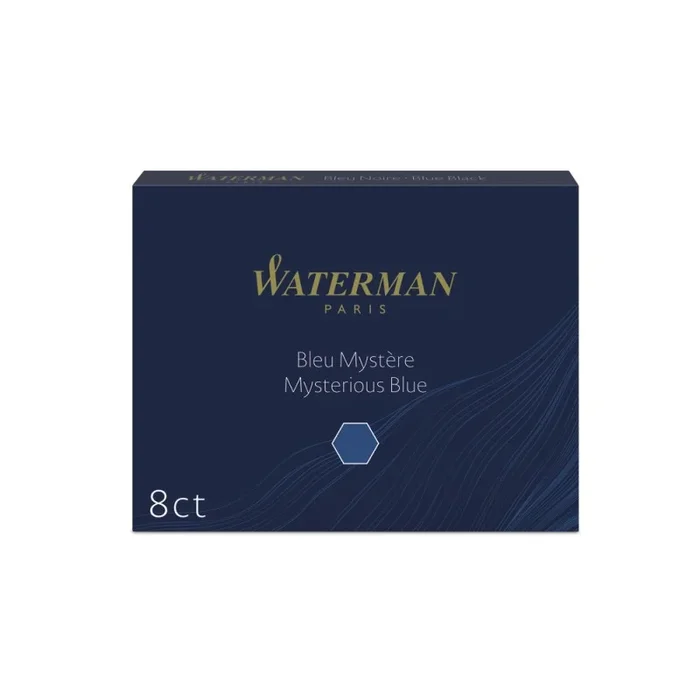 Tinta estilografica waterman standard azul/negro caja de 8 cartuchos