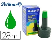 Tinta tampon Pelikan verde bote 28 ml 351239