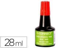 Tinta Tampon Qconnect Rojo Bote 28 Ml Kf25108