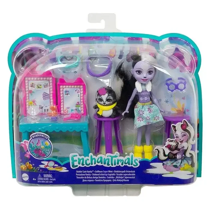 Tocador De Muñecas Enchantimals Sage Skunk y Caper Gjx34 Mattel.