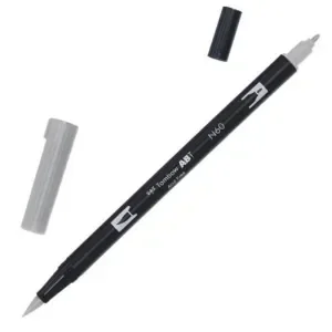 TOMBOW ABT ROTULADOR N60 DOBLE PUNTA PINCEL Y PUNTA FINA 0,8MM COLOR N60 GRIS TEMPLADO 6