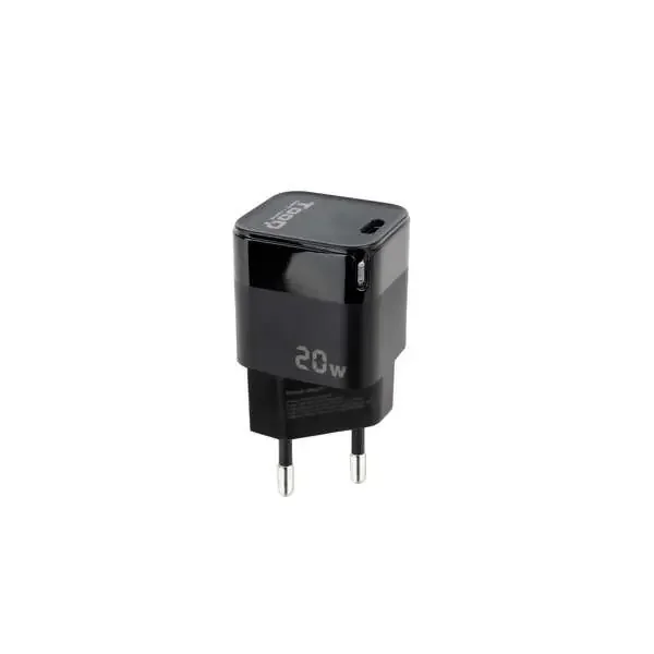 Tooq Cargador de Pared USB-C/PD 20W – Color Negro