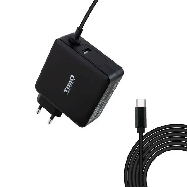 Tooq Cargador Universal para Portatil 90W USB-C – Compatible con PD – Cable de 1.80m