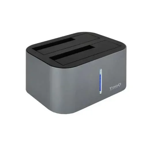 Tooq Docking Station USB 3.0/3.1 Gen 1 – HDD/SSD 2.5″, 3.5″ SATA – Boton de Clonacion – Color Gris/Negro