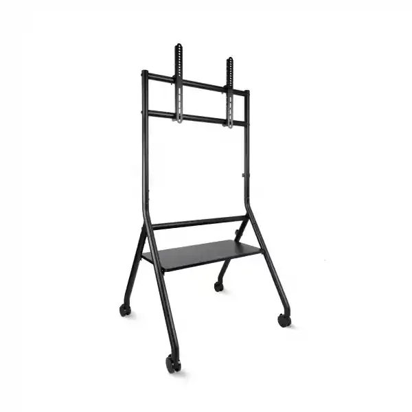 Tooq iDreams Soporte de Suelo con Ruedas para Pantallas de 37-86″ – Bandeja Inferior Multiusos – Ruedas con Sistema de Bloqueo – Gestion de Cables – Peso Max 80kg – VESA Max 600×400 – Color Negro