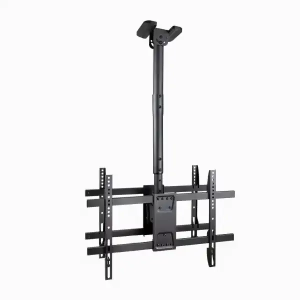 Tooq Soporte de Techo para 2 Pantallas 43-86″ – Angulo de Giro 180º – Inclinable – Gestion de Cables – Peso Max. por Pantalla 50kg – VESA Max. 600x400mm – Color Negro