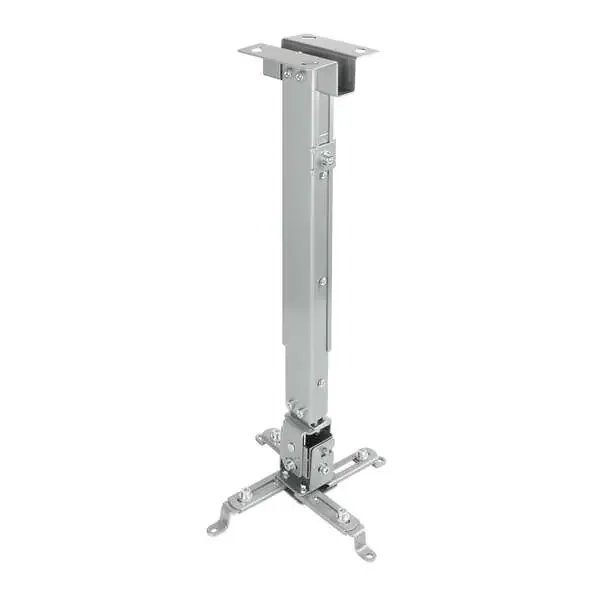 Tooq Soporte Universal de Techo para Proyector – Inclinable y Giratorio – Peso Max 20Kg – Color Plata
