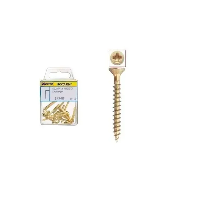 Tornillo Cabeza Plana Pozidriv Bicromatado 3,5×25 mm. 20 unidades
